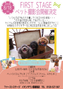 ペット撮影会のコピー