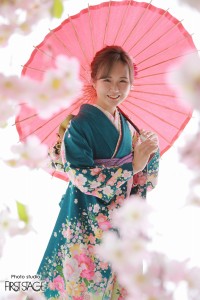 振袖　前撮り　桜