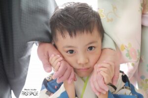 七五三　５歳男の子　パパ着物　ママ着物