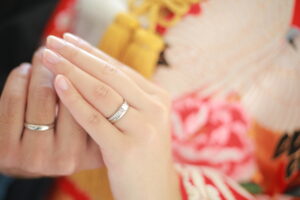 結婚指輪　和装ブライダル　手元　パーツ撮り