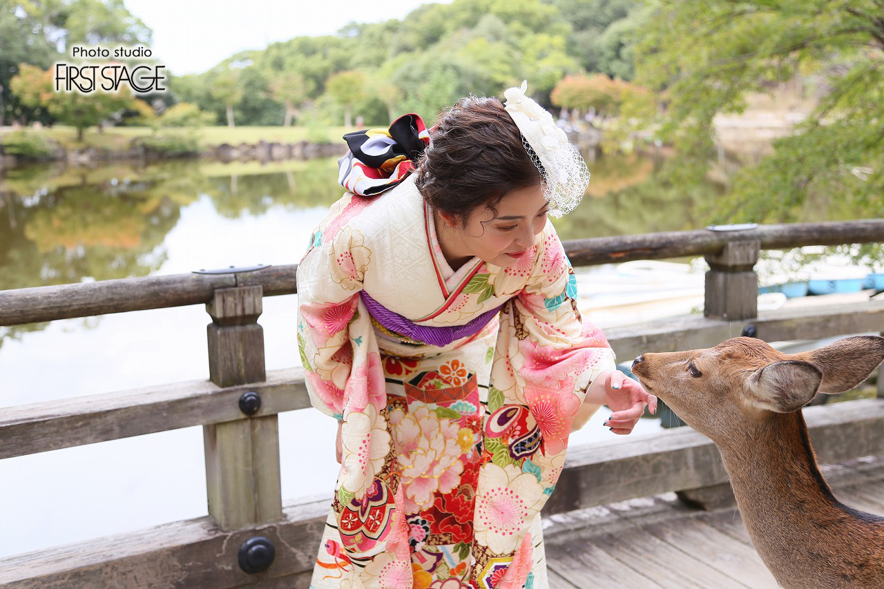 奈良　振袖　ロケフォト