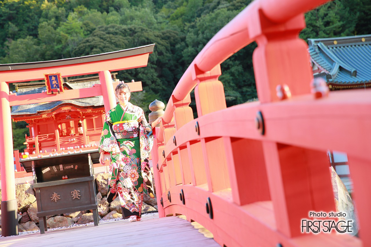 勝尾寺　前撮り　振袖