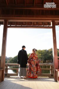 ロケ撮　ブライダル　ウェディングフォト　奈良公園　ロケーション