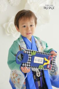 七五三　男の子　3歳　前撮り　羽織　袴