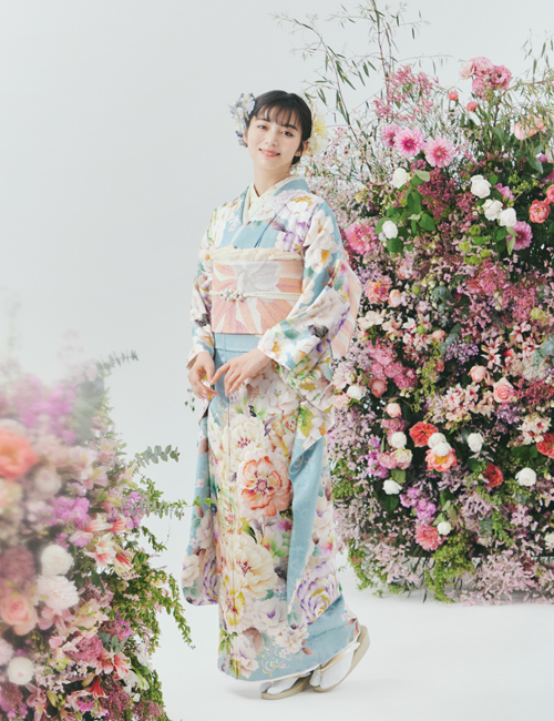 【池田エライザ】成人式振袖(水色|くすみ系)|ファーストステージ