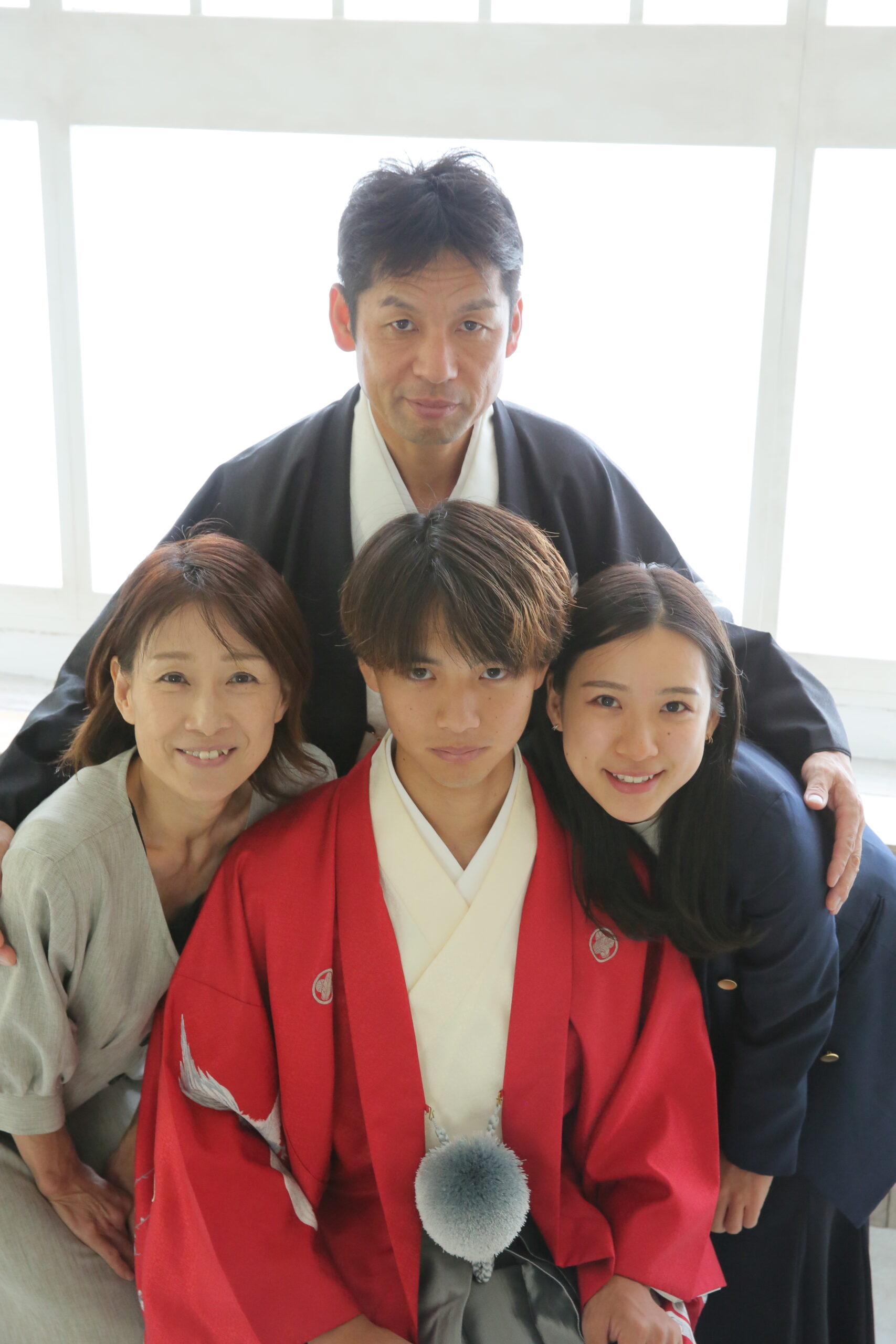 男袴　家族写真