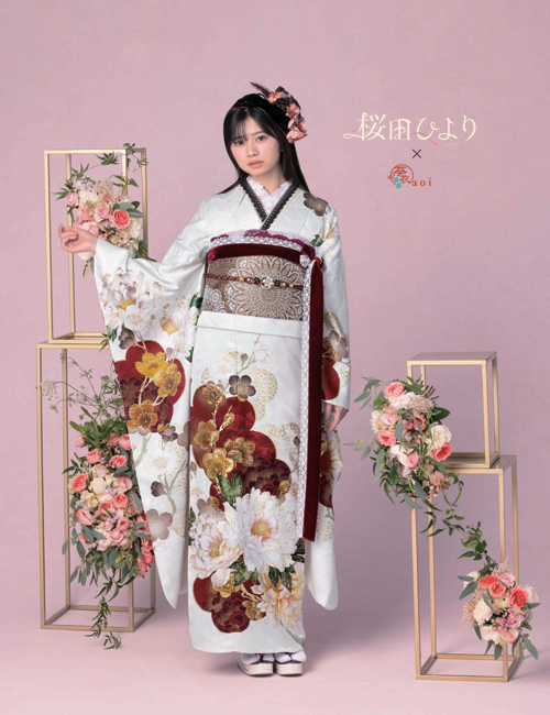 【桜田ひより】成人式振袖(しろ/くすみ系)│振袖レンタル&購入|大阪・京都・奈良・兵庫・四日市の成人式撮影ならファーストステージへ