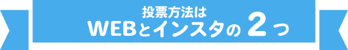 投票方法はWEBとインスタの2つ