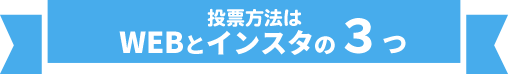 投票方法はWEBとインスタの2つ