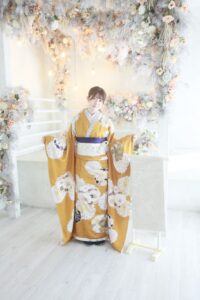 振袖コーディネート　黄色