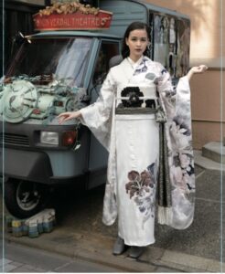 振袖　白　コーディネート