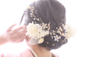 ドライフラワー　髪飾り