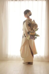 ドライフラワー　振袖前撮り