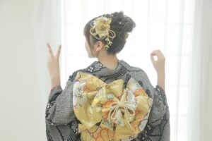 振袖　成人式前撮り