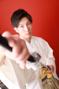 男性袴　成人式前撮り