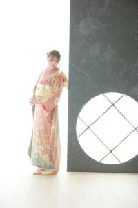 成人式　振袖　ママ振り