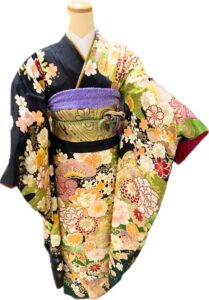 破格セール　黒　振袖