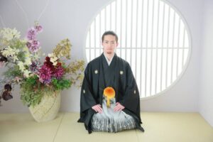 成人式　男　スーツ撮影　袴撮影