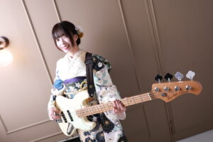 振袖　前撮り　ギター　成人式前撮り　