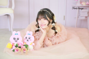 推しグッズ　推しキャラ　振袖　撮影