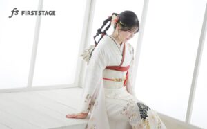 白い振袖 単色振袖 成人式 振袖コーデ