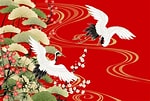 着物の柄　鶴　