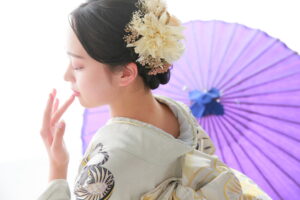 振袖髪飾り　ヘアスタイル