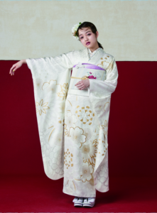 白振袖　新作振袖