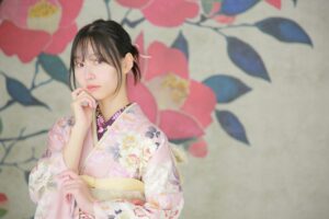 振袖 ピンク振袖 カチモリヘア 振袖髪型