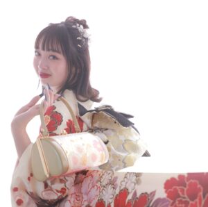 成人式　髪型　髪飾り　ミディアム