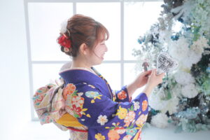 振袖　前撮り　紫