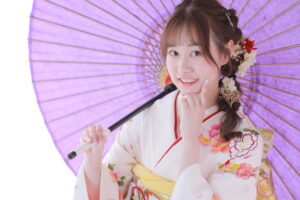 振袖　成人　傘