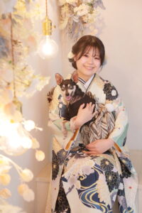 振袖　成人　犬 