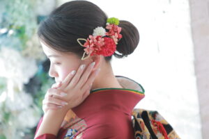 成人式　髪型　髪飾り