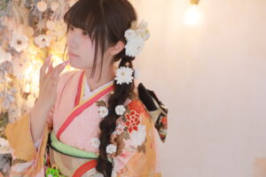 振袖　持込撮影 成人式　ヘア　ラプンツェル