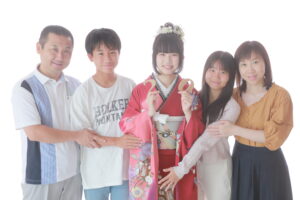 成人式　家族写真