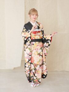 振袖　黒