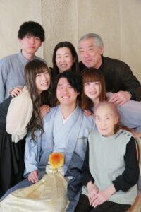 男袴　家族写真