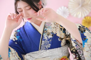 振袖　青