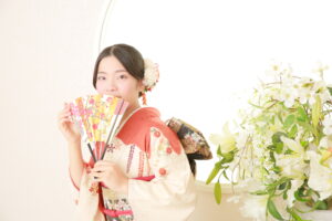 振袖　持ち込み　写真　なんば