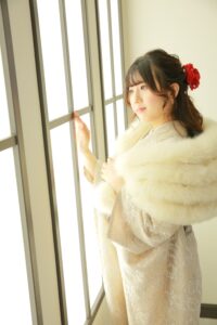 振袖　白　写真
