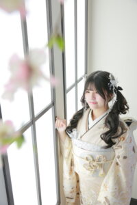 振袖　くすみ