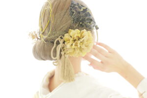 ヘアアレンジ　振袖ヘア　成人式ヘア　二十歳の集い　着物ヘアアレンジ