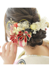 振袖ヘア 成人式準備 着物ヘア 成人式ヘア  ゆるふわヘア 髪飾り