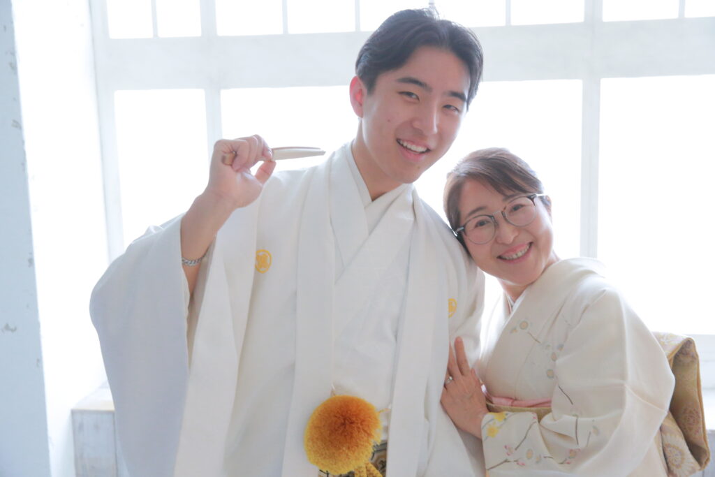 メンズ袴 家族写真 成人式写真 男