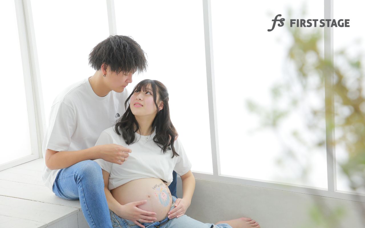 マタニティ　マタニティフォト　夫婦フォト　妊婦　スタジオ