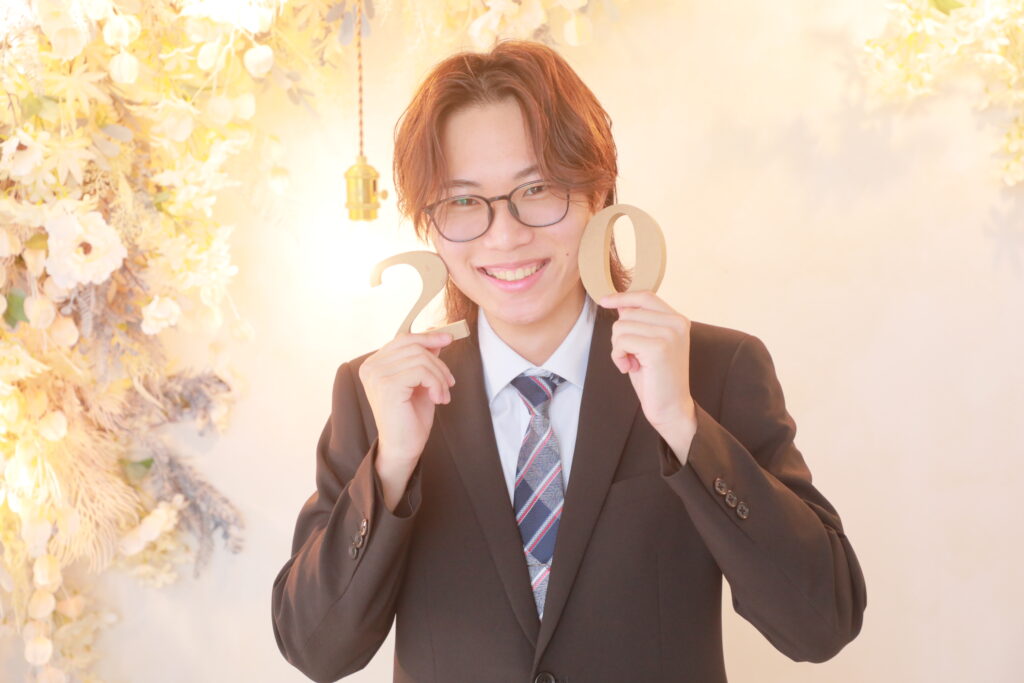 20歳 スーツフォト お祝い 男の子